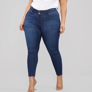 Fashion Nova Plus Size Mid Rise Jeans